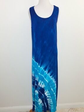 India Boutique Blue Tie-Dye Maxi Dress